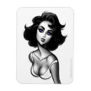 Search for goddess magnets Black and white