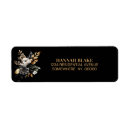 Search for black gold floral return address labels Flowers