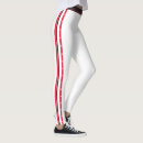 Search for white black and red striped leggings Fashion