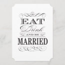 Search for eat drink and be married invitations Simple