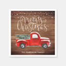 Search for red truck christmas napkins Vintage