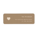 Search for rustic hearts return address labels Brown