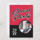 Search for red black white graduation invitations Modern