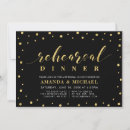 Search for black and gold rehearsal dinner invitations Typography