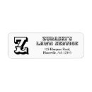 Search for rustic monogram return address labels Simple