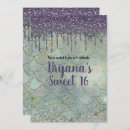 Search for purple and silver sweet 16 invitations Elegant