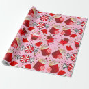 Search for peppermint candy wrapping paper Red