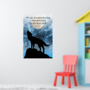Search for wolf howling at moon posters Blue