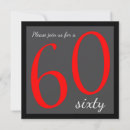 Search for black red grey birthday invitations Over the hill