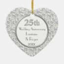 Search for 25th wedding anniversary christmas tree decorations White