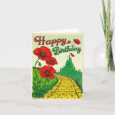 Search for red poppy birthday cards Vintage