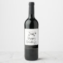 Search for happy holiday wine labels Modern minimalist