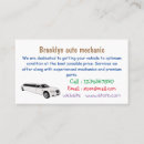 Search for limousine business cards Driver
