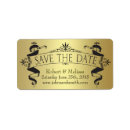 Search for gold scroll return address labels Vintage