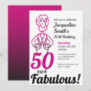 Search for funny 50th birthday invitations Pink
