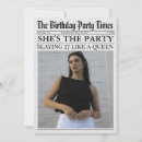 Search for twenty seventh birthday invitations Black and white