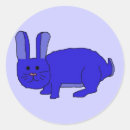 Search for funny bunny stickers Blue