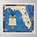 Search for vintage map of florida posters Colourful