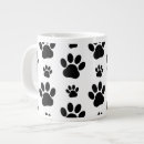 Search for black paw print mugs Black and white