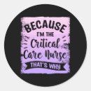 Search for critical stickers Intensive care unit