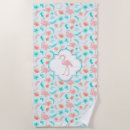 Search for pink flamingo beach towels Floral