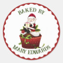 Search for christmas cupcake stickers Santa