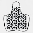 Search for cow pattern aprons Black and white