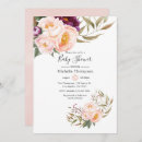 Search for plum baby shower invitations Peony