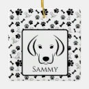 Search for paw christmas tree decorations Black and white