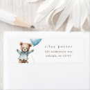 Search for blue bear return address labels Elegant
