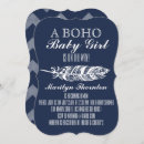 Search for tribal feathers baby shower invitations Bohemian