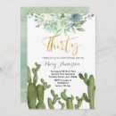 Search for succulents birthday invitations Floral