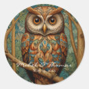 Search for retro owl stickers Vintage