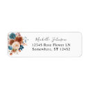 Search for blue floral return address labels Modern