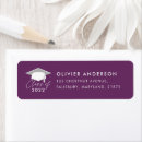 Search for purple graduation return address labels Chic