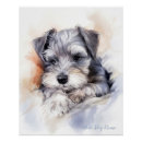 Search for schnauzer puppy posters Watercolor