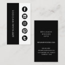 Search for social media icons business cards Simple