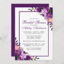 Search for violet bridal shower invitations Purple