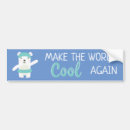 Search for save planet bumper stickers Polar bear