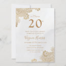 Search for elegant 20th birthday invitations Typography