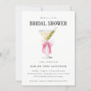 Search for elegant cocktail bridal shower invitations Martini