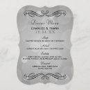 Search for black and silver wedding menus Elegant