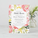 Search for bright floral bridal shower invitations Peonies