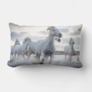 Search for white horse cushions Photograph
