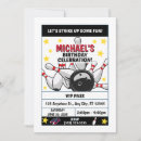 Search for strike bowling invitations Boys bowling party