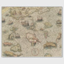 Search for vintage map wrapping paper Sea