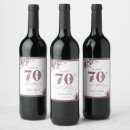 Search for 70th birthday wine labels Purple