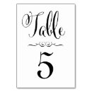 Search for cursive table cards Black
