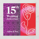 Search for 15th wedding anniversary invitations Red