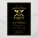 Search for gold foil graduation invitations Black